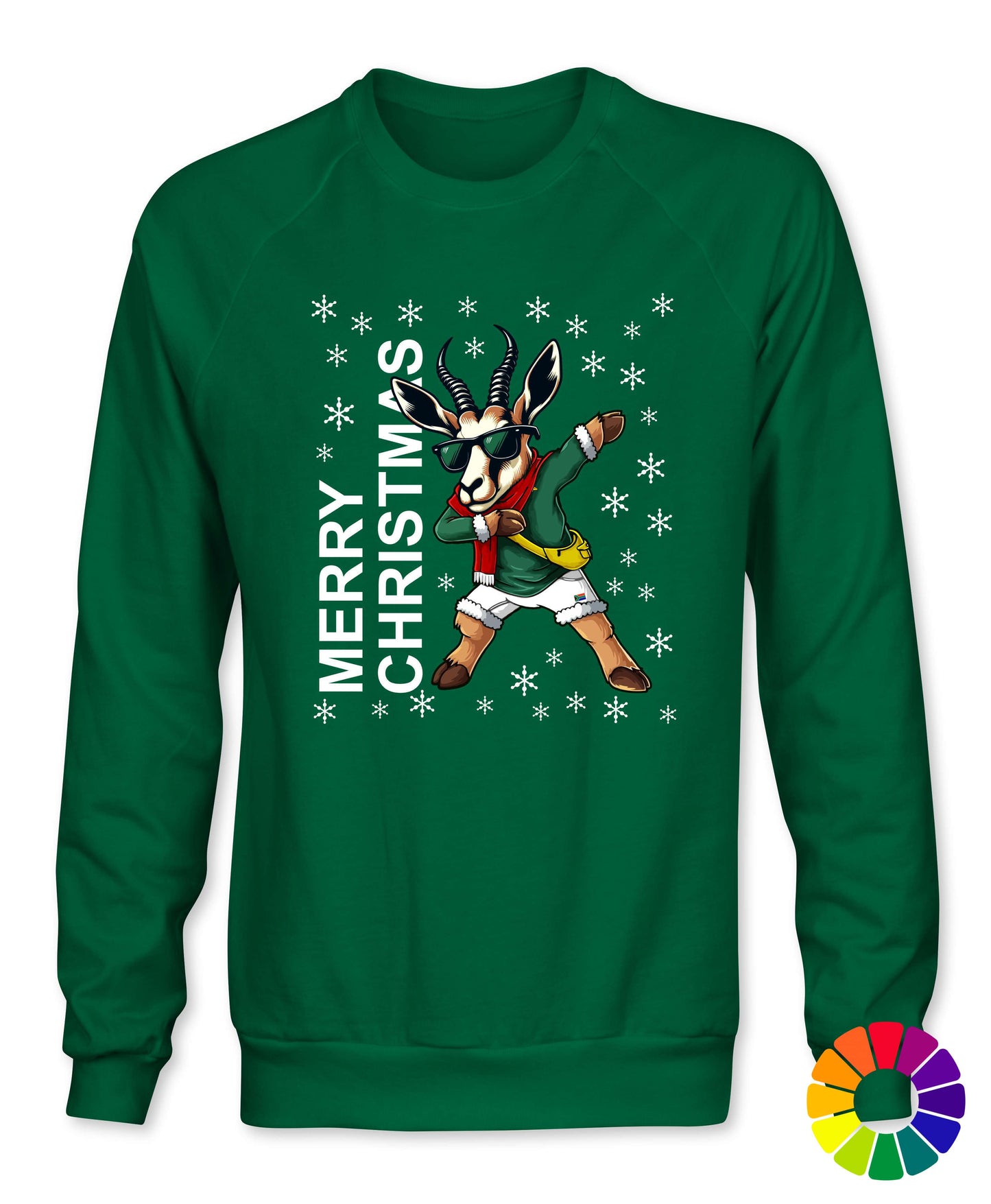 Merry Christmas Cartoon - South African Rugby Christmas Sweatshirt