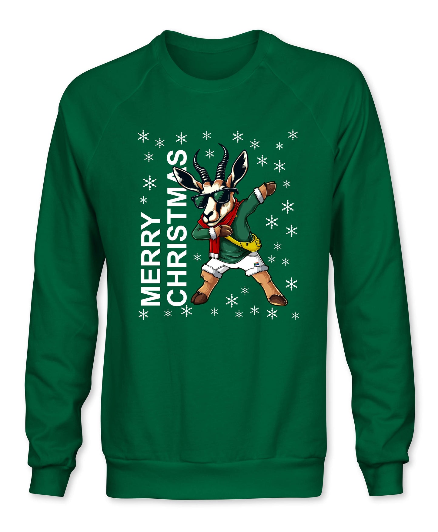 Kids Merry Christmas Cartoon - Childrens South African Rugby Christmas Sweatshirt