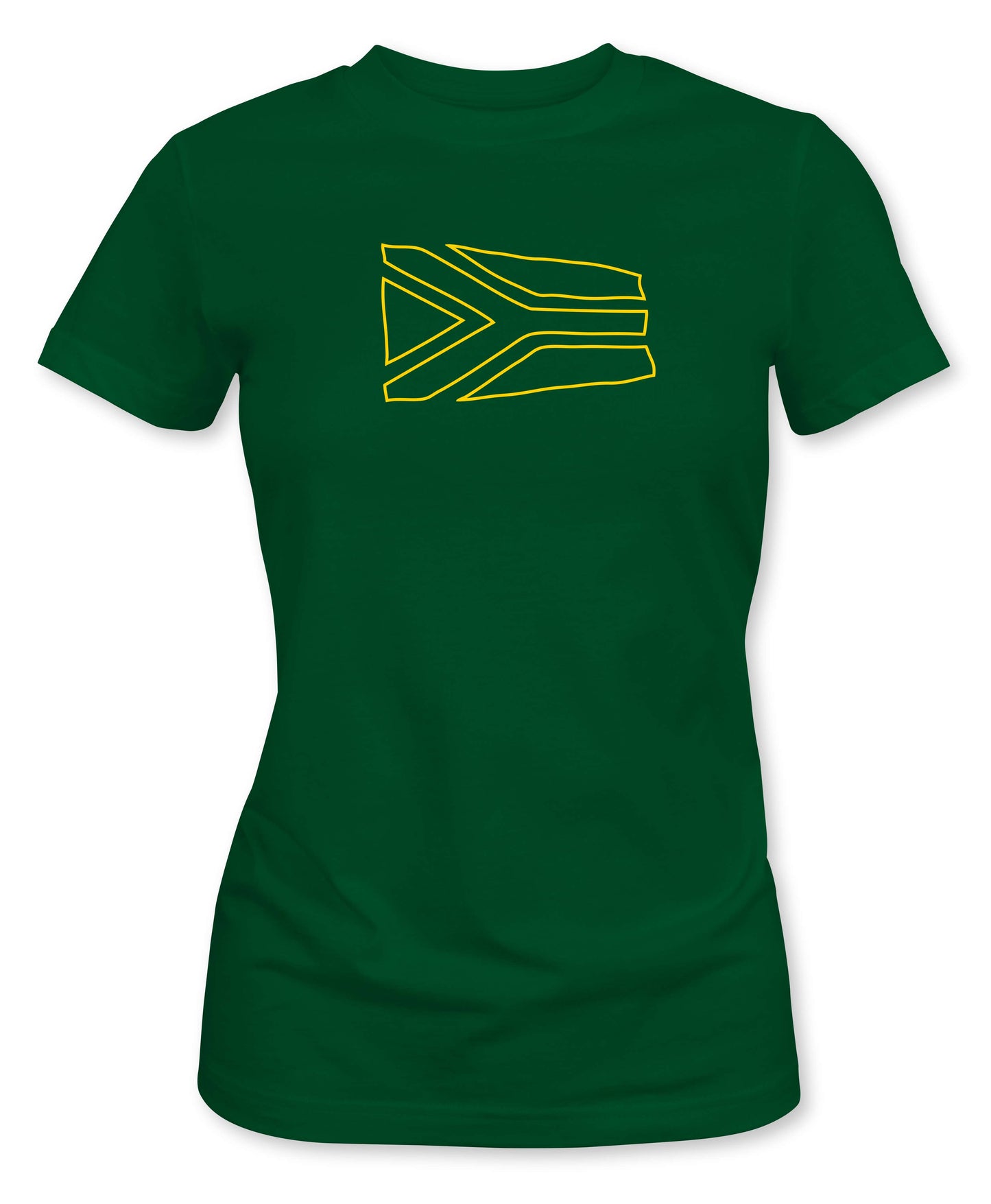 Ladies Fit Arty South African Flag T-Shirt