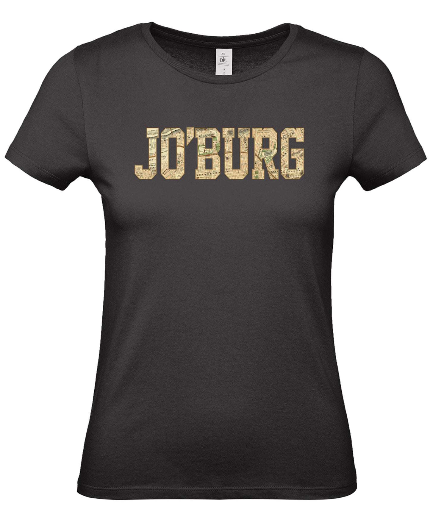 Ladies Fit Jo'berg Retro Map T-Shirt