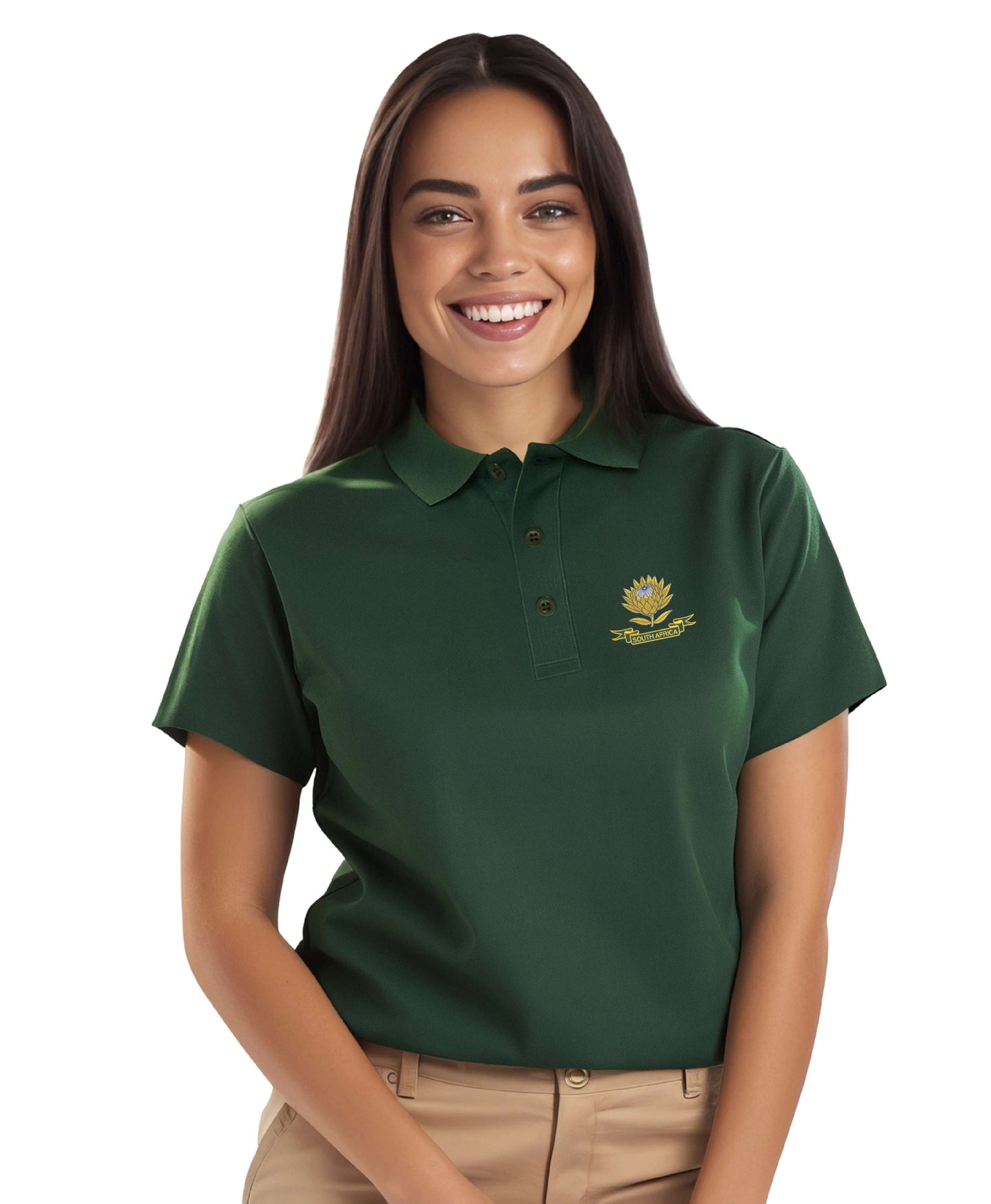 Protea South Africa Embroidered Polo Shirt