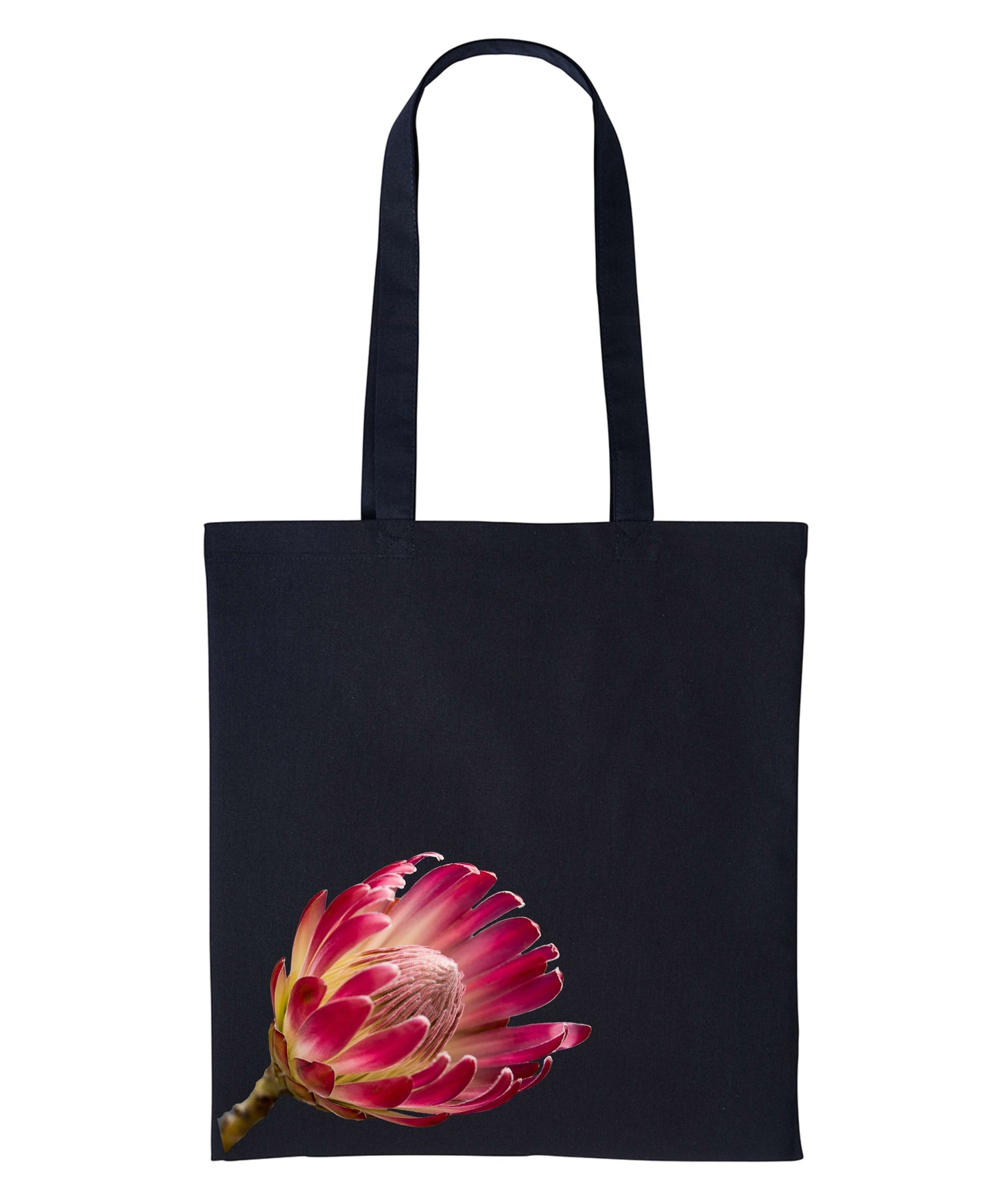 Long Handle Protea Printed Tote Bag