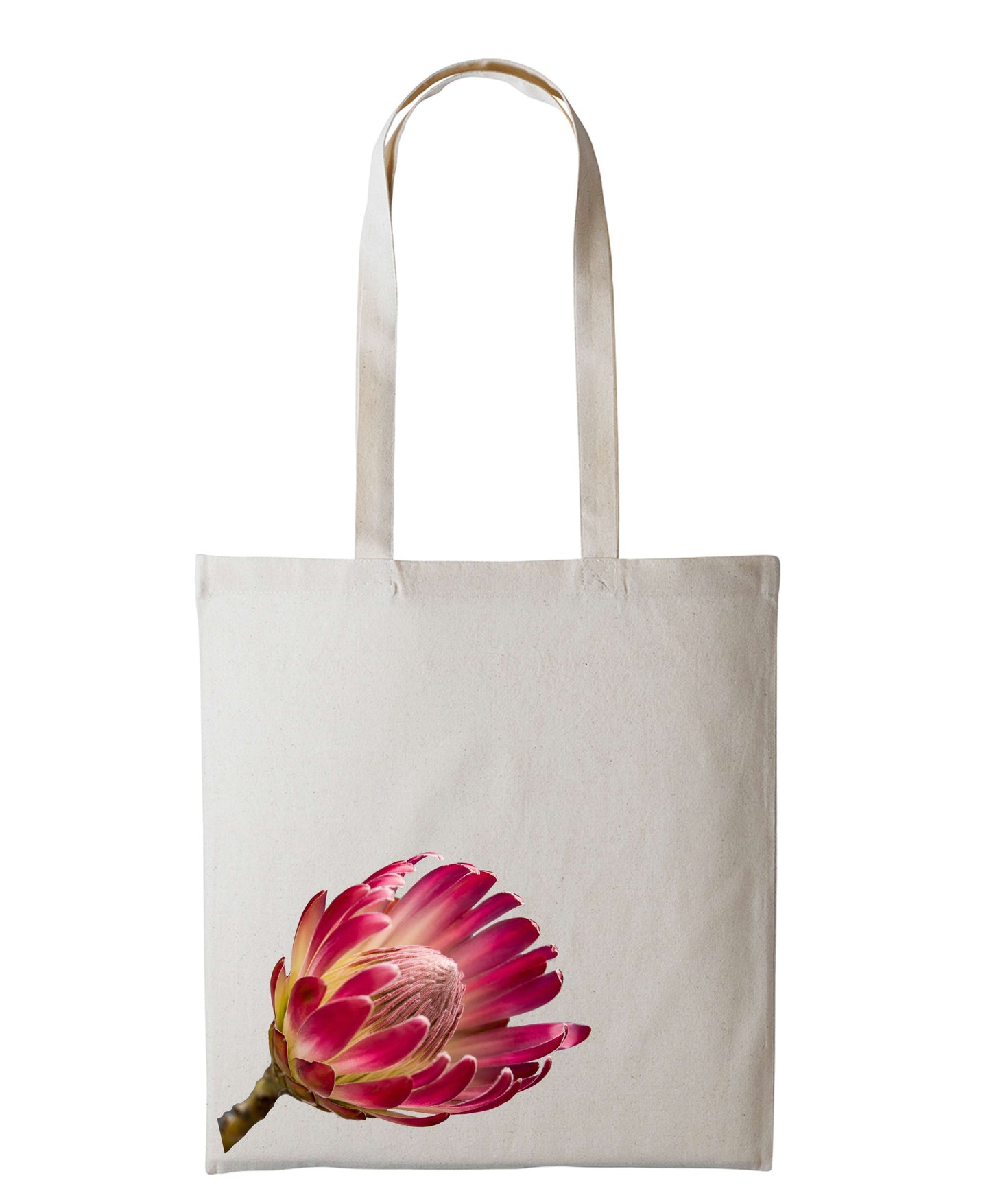 Long Handle Protea Printed Tote Bag