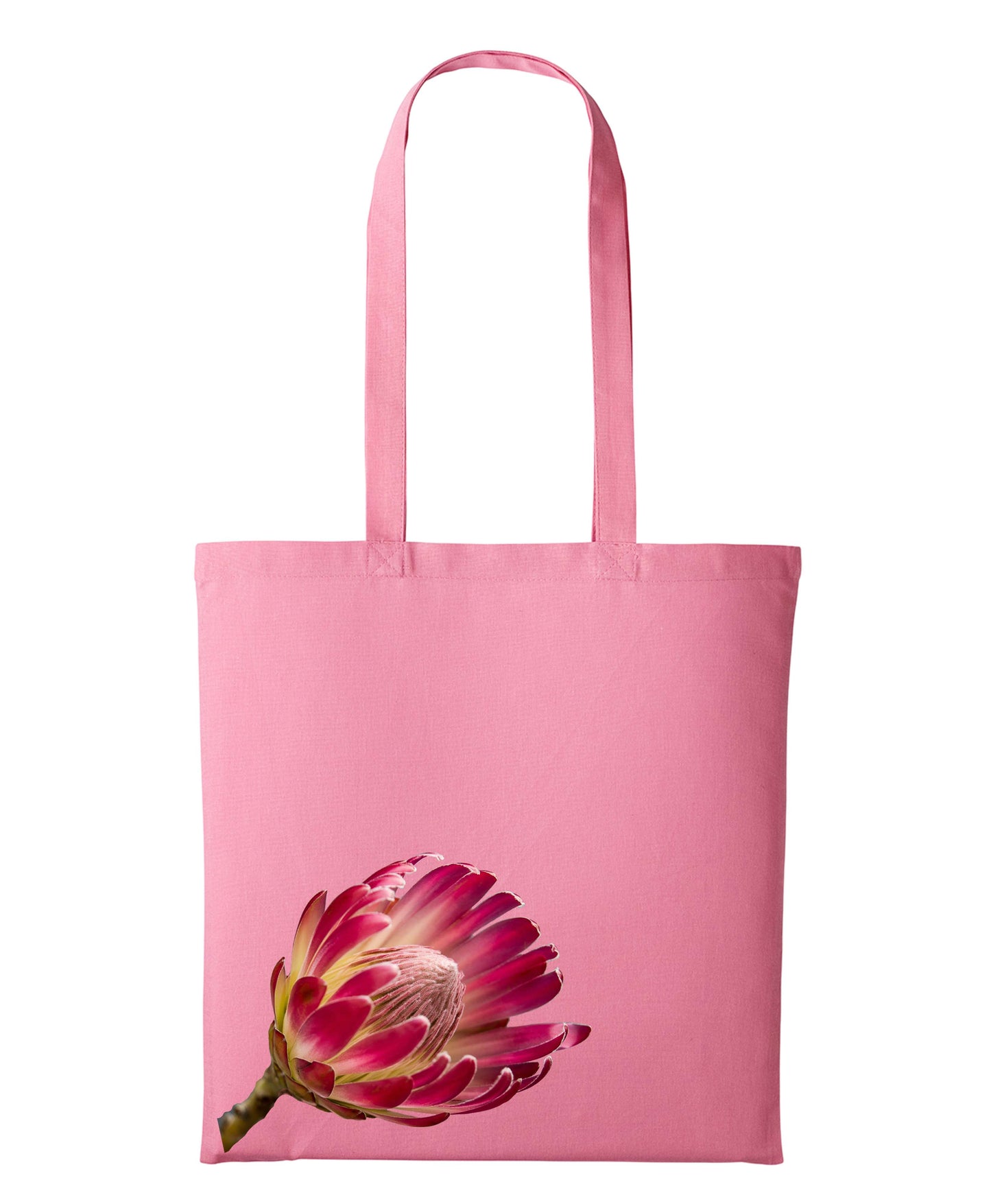 Long Handle Protea Printed Tote Bag