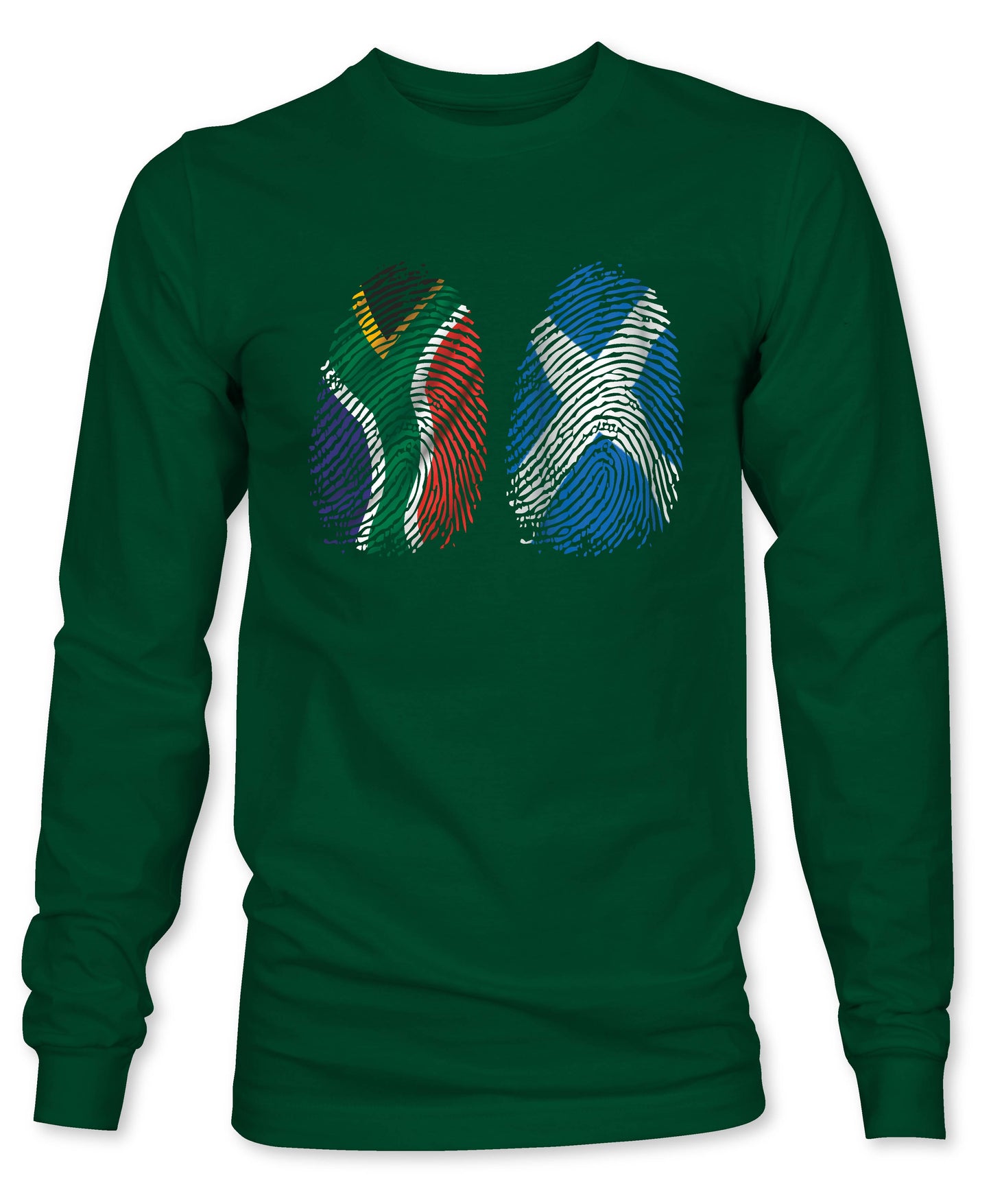 Unisex SA/SCOTLAND Dual Fingerprints Long Sleeve T-Shirt