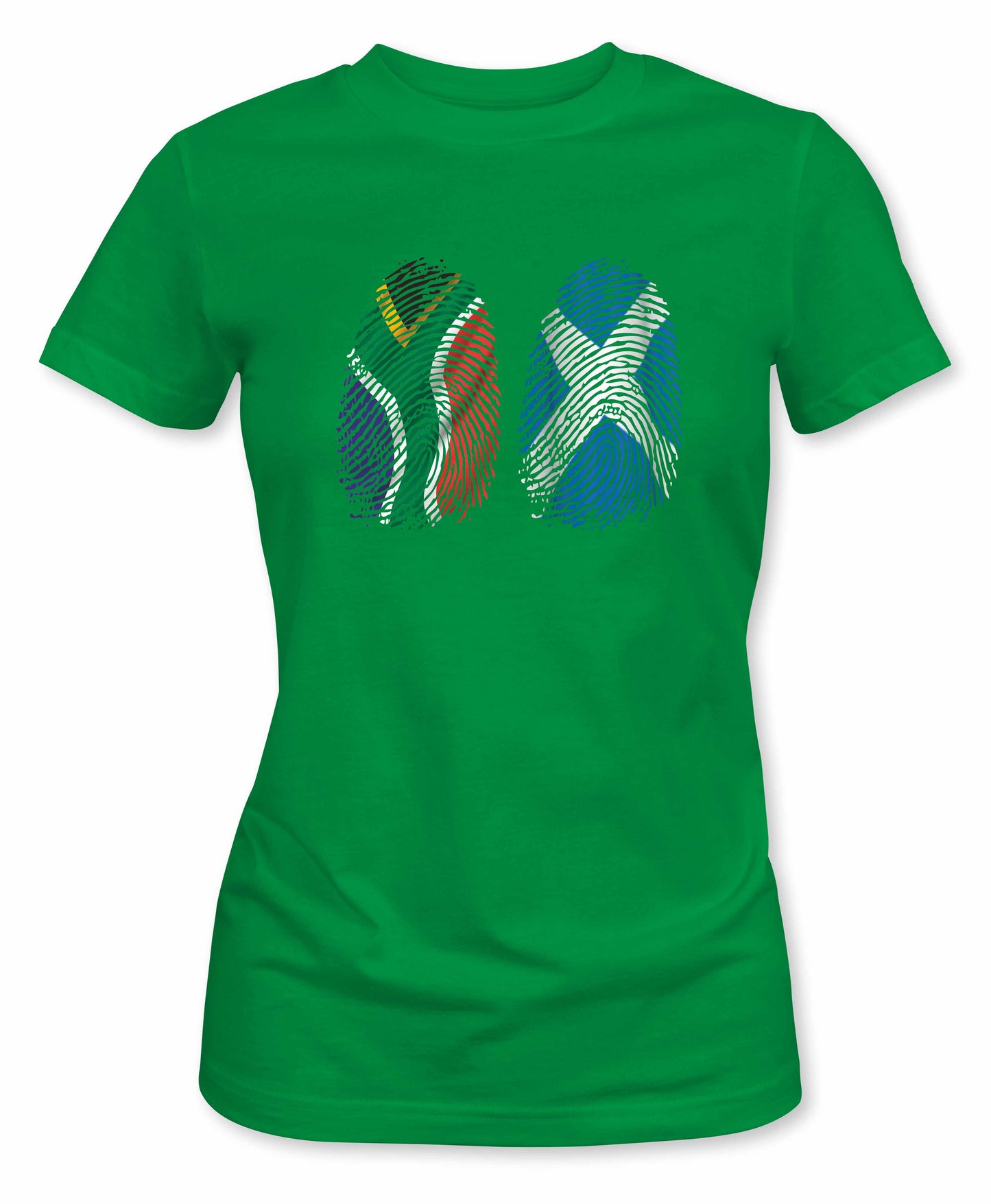 Ladies Fit SA/SCOTLAND Dual Fingerprints T-Shirt