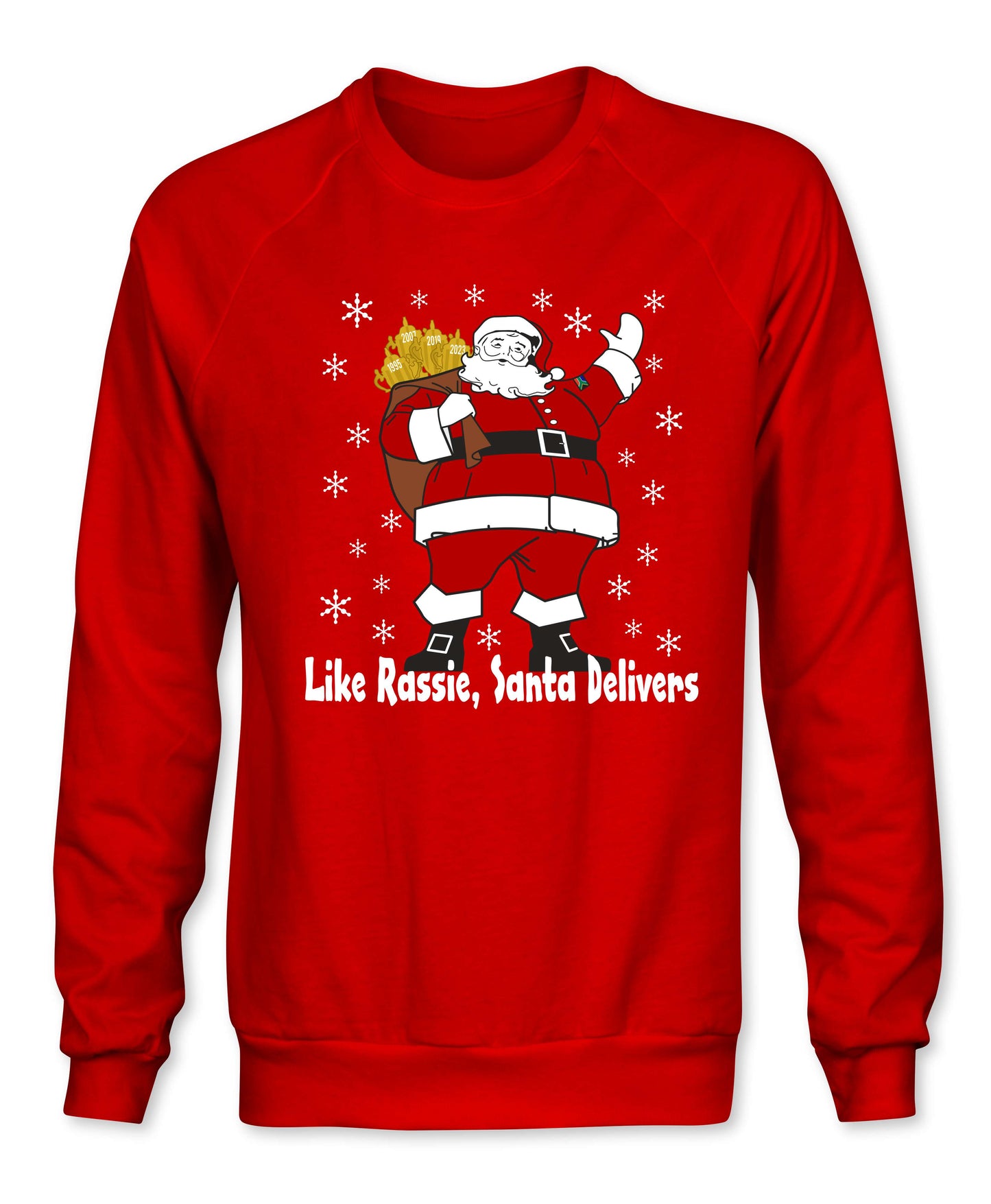 Rassie & Santa Deliver - South African Rugby Christmas Sweatshirt