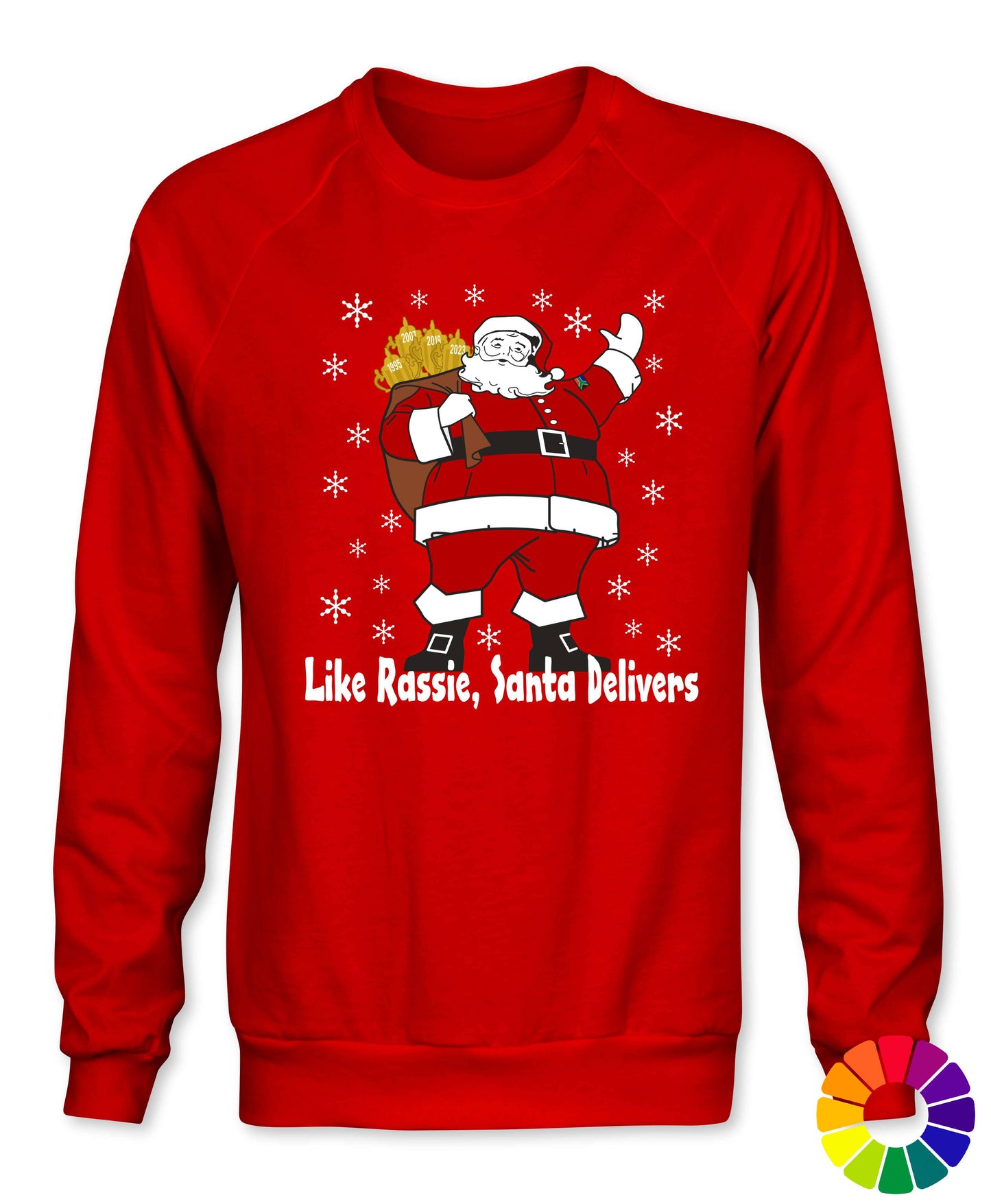 Rassie & Santa Deliver - South African Rugby Christmas Sweatshirt