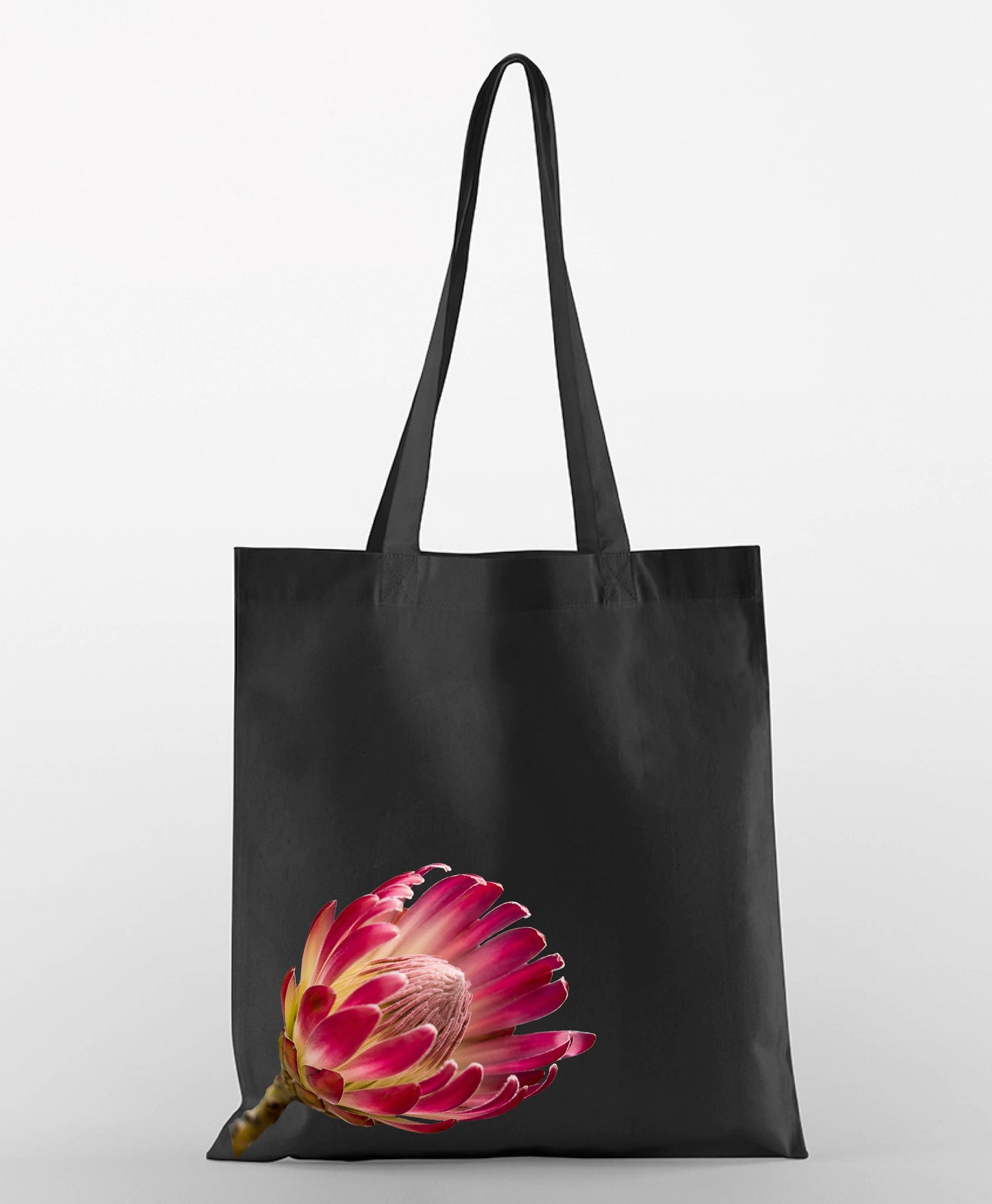 Long Handle Protea Printed Tote Bag