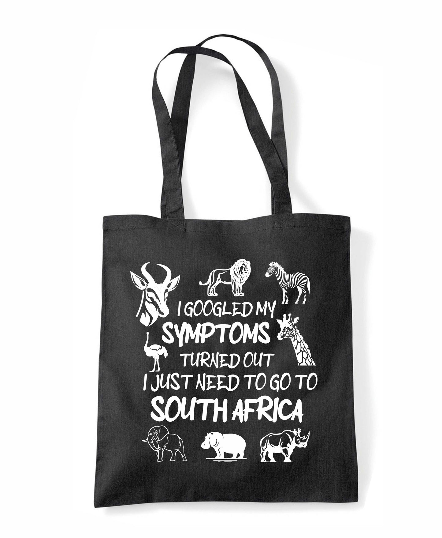 Long Handle Trip to South Africa Printed Tote Bag