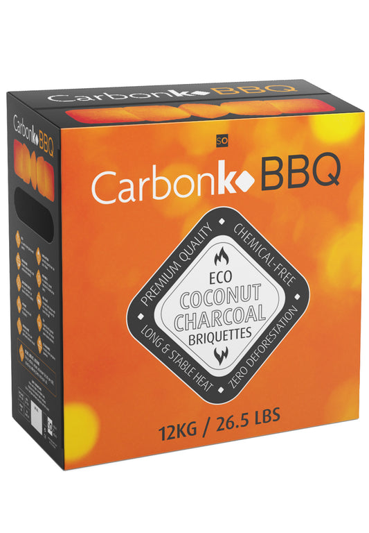 CarbonKO - Premium Coconut Shell Briquettes 12kg