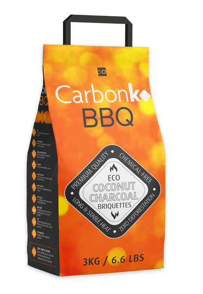 CarbonKO - Premium Coconut Shell Briquettes 3kg