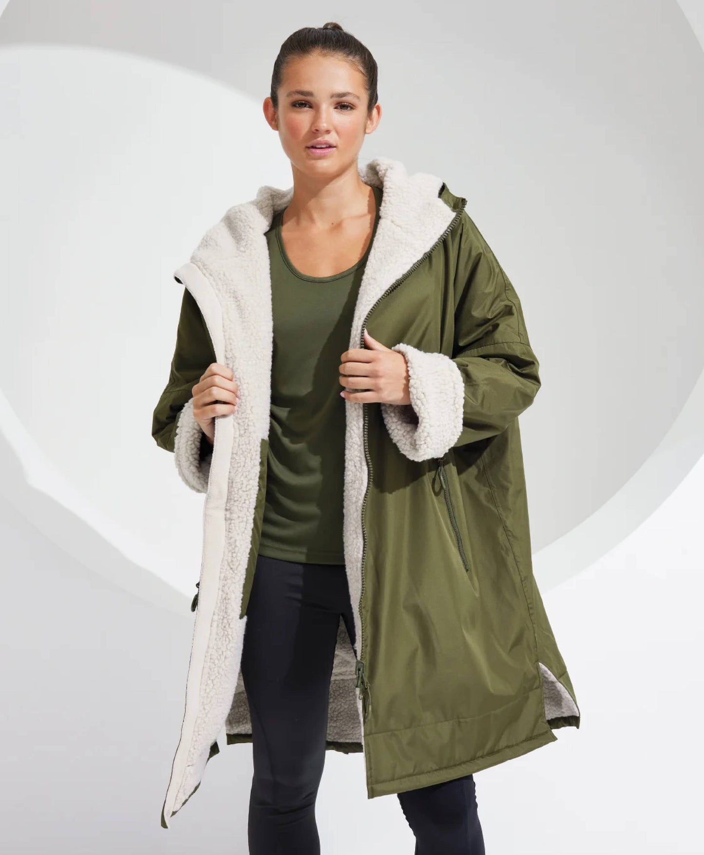 Adults - SA FLAG Embroidered All Weather Robe - Olive