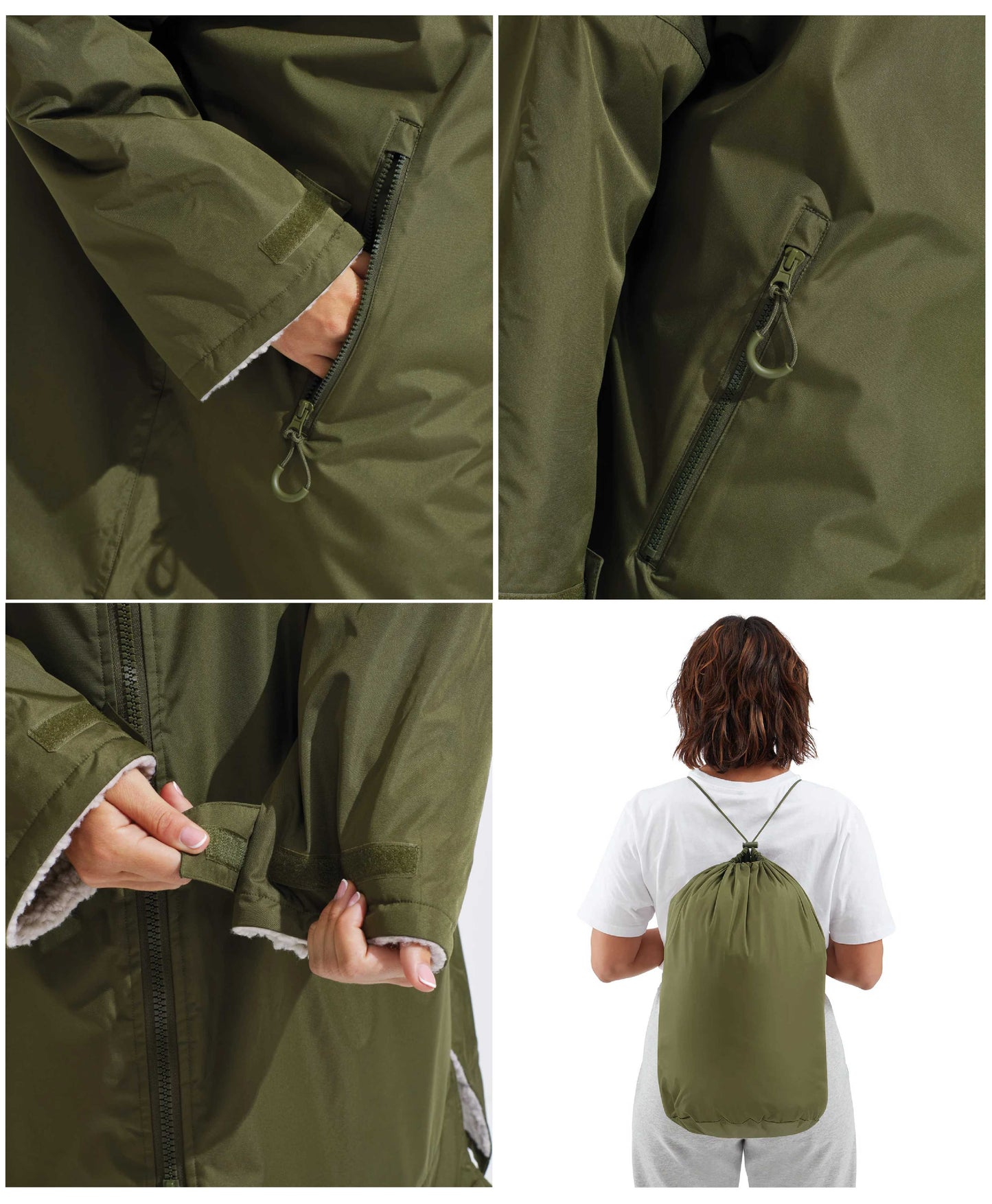 Adults - SA FLAG Embroidered All Weather Robe - Olive