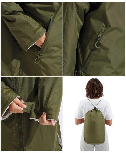 Adults - SA FLAG Embroidered All Weather Robe - Stone