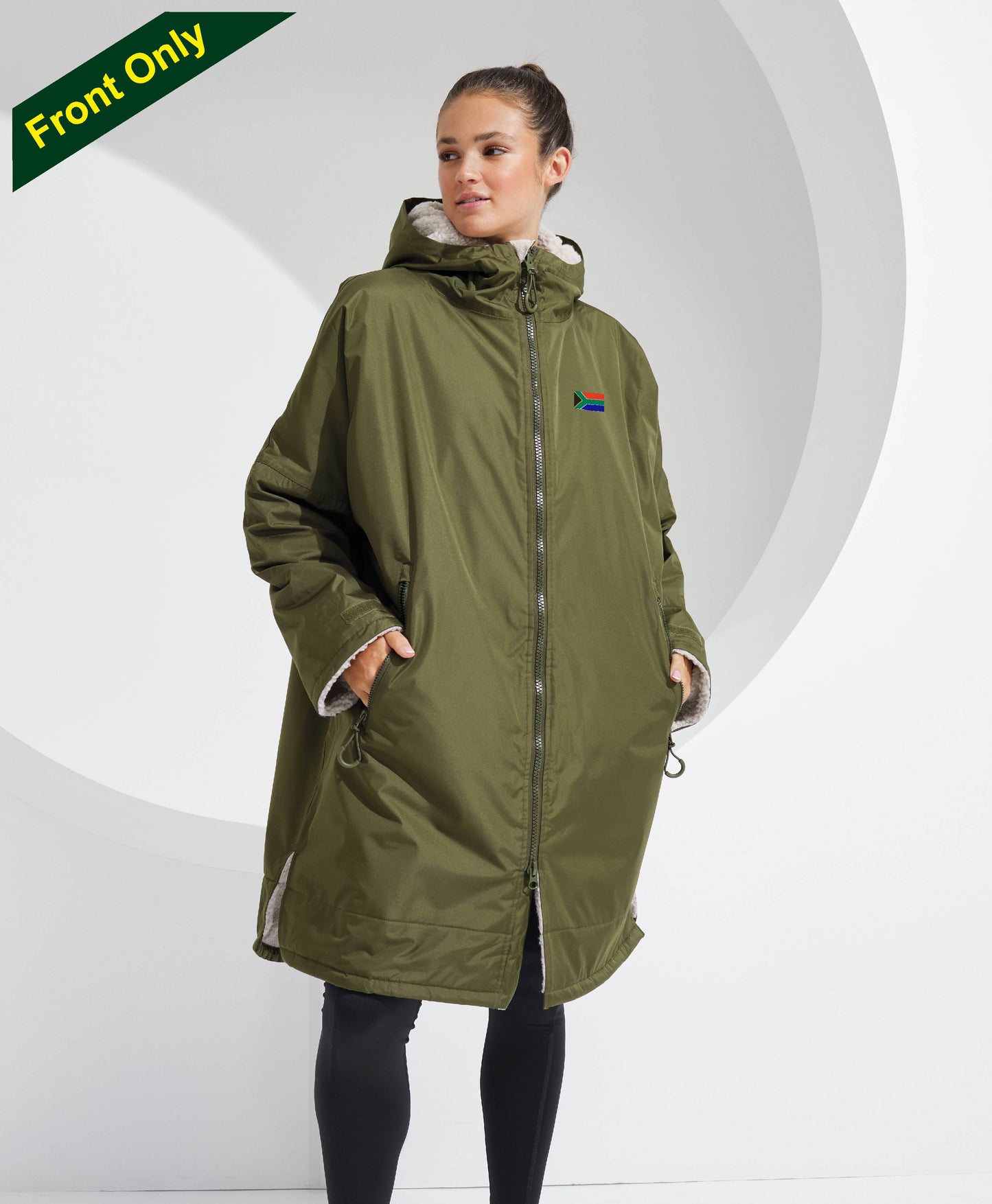 Adults - SA FLAG Embroidered All Weather Robe - Olive