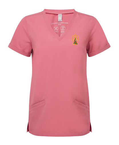 Angel Embroidered Ladies Stretch Pocket Tunic [XS to 3XL]