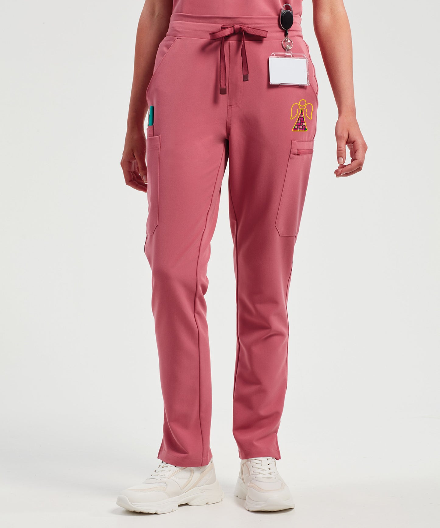 Angel Embroidered Ladies Stretch Cargo Pants [XS to 3XL]