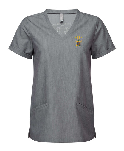 Angel Embroidered Ladies Stretch Pocket Tunic [XS to 3XL]