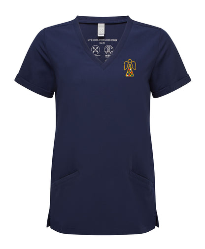 Angel Embroidered Ladies Stretch Pocket Tunic [XS to 3XL]