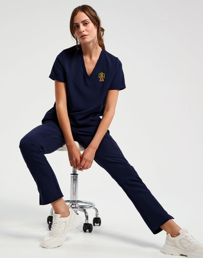 Angel Embroidered Ladies Stretch Pocket Tunic [XS to 3XL]