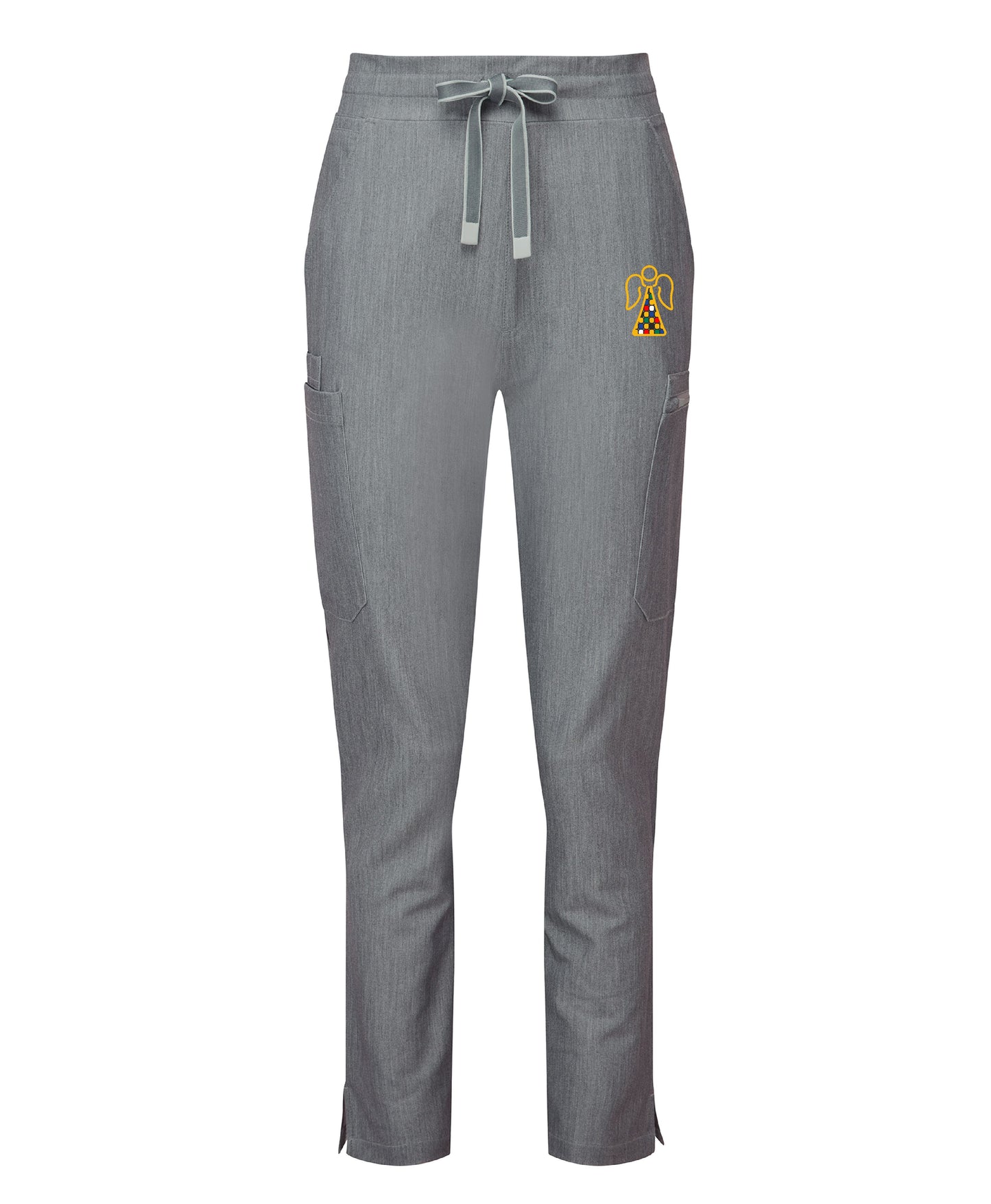 Angel Embroidered Ladies Stretch Cargo Pants [XS to 3XL]