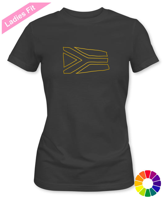 Ladies Fit Arty South African Flag T-Shirt