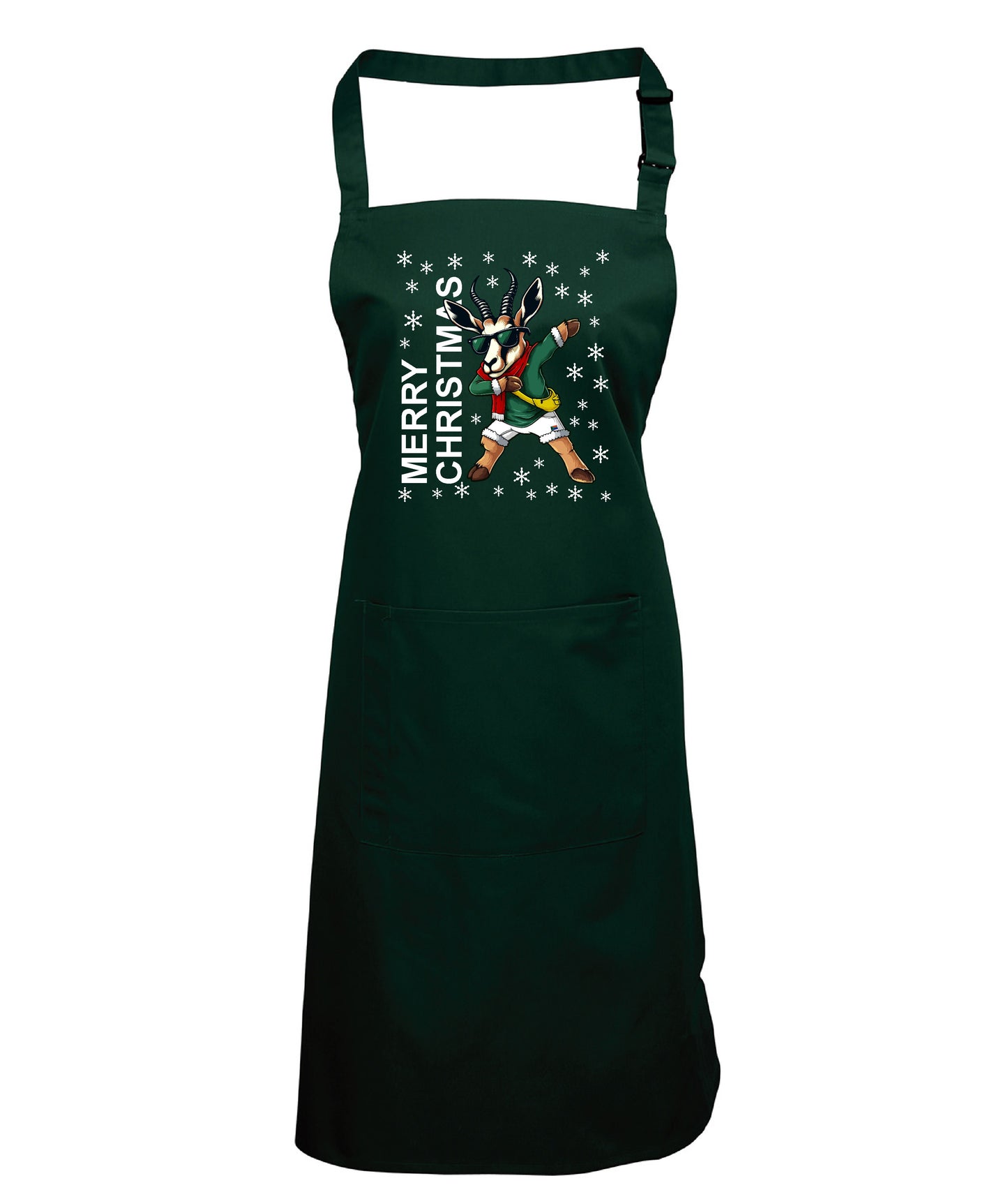 Merry Christmas Cartoon - South African Rugby Christmas Pocket Apron