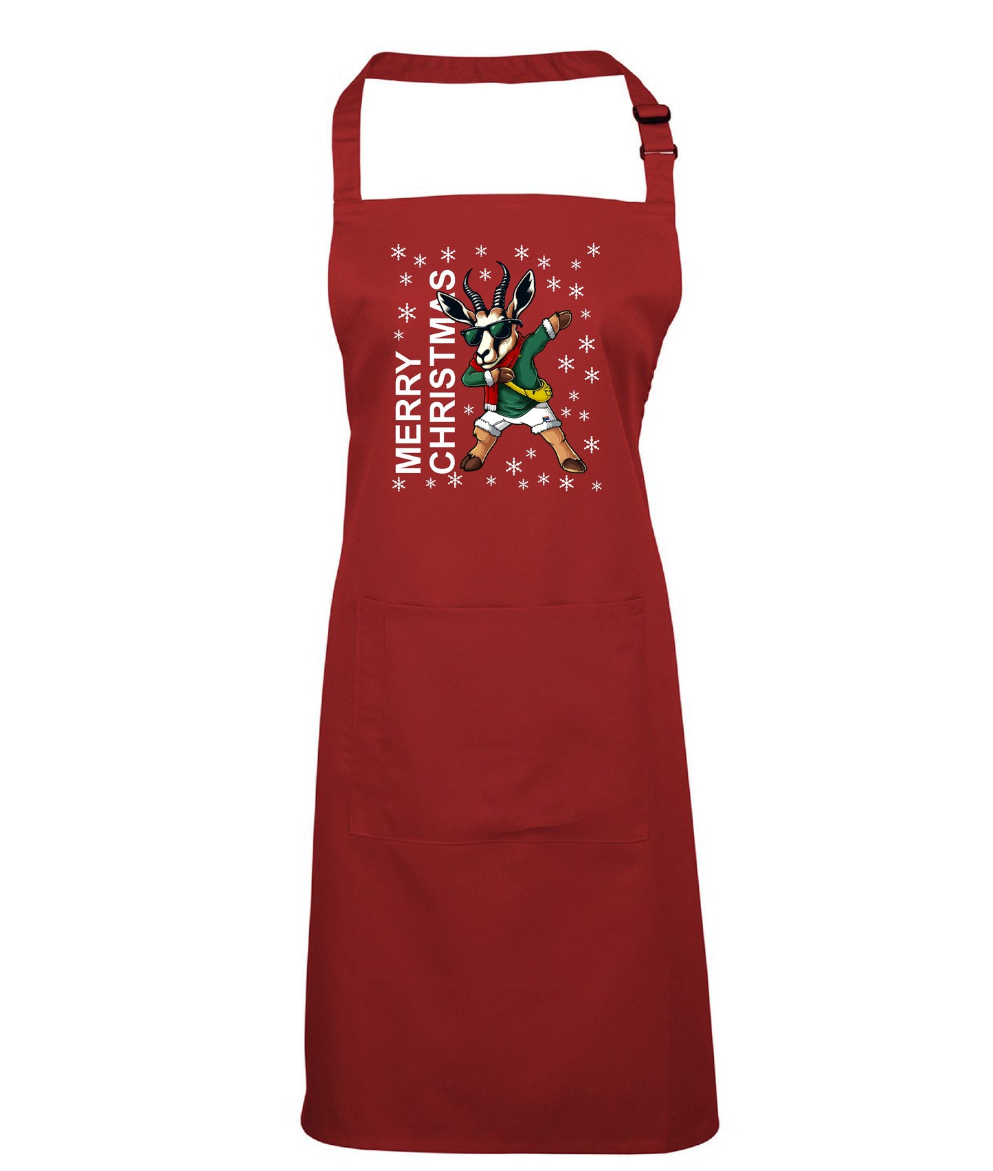 Kids Merry Christmas Cartoon - Childrens South African Rugby Christmas Apron