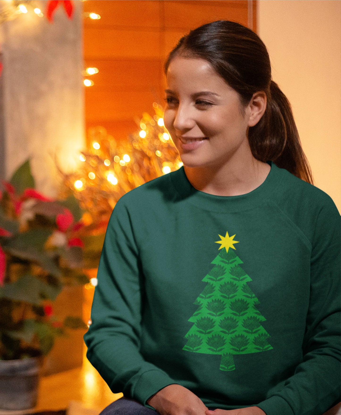 Christmas Tree Green Protea Sweatshirt