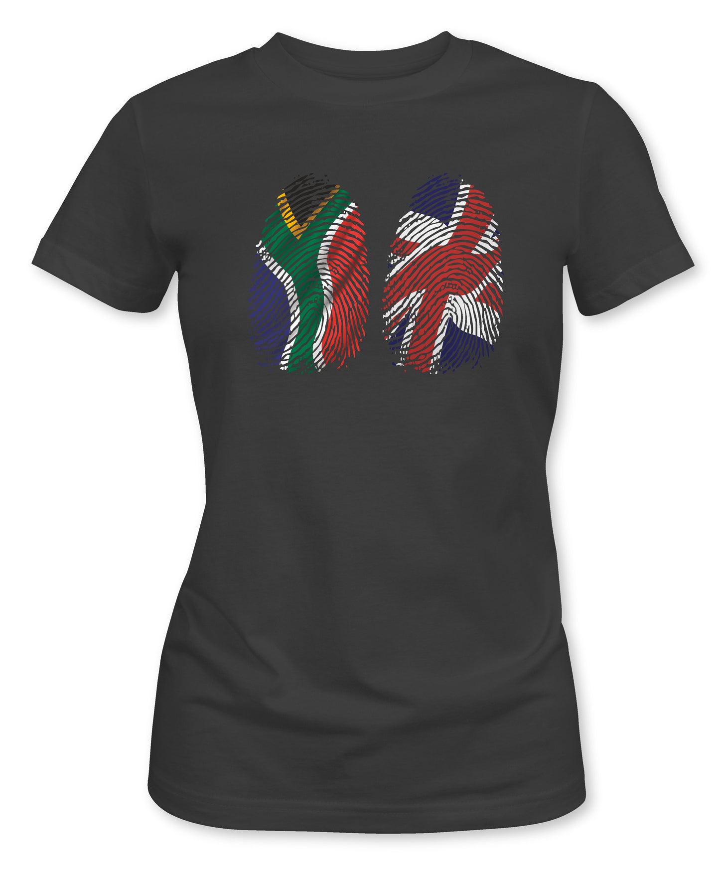 Ladies Fit SA/UK Dual Fingerprints T-Shirt