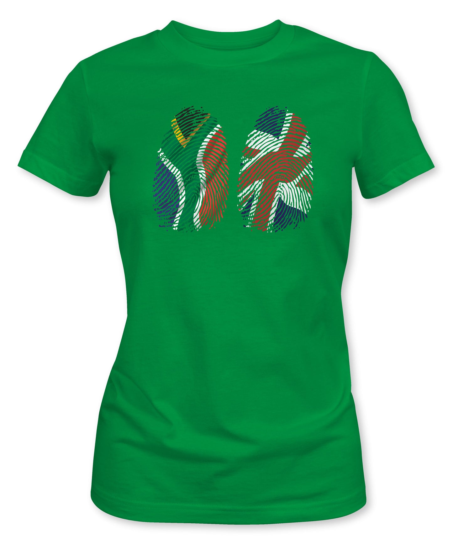 Ladies Fit SA/UK Dual Fingerprints T-Shirt