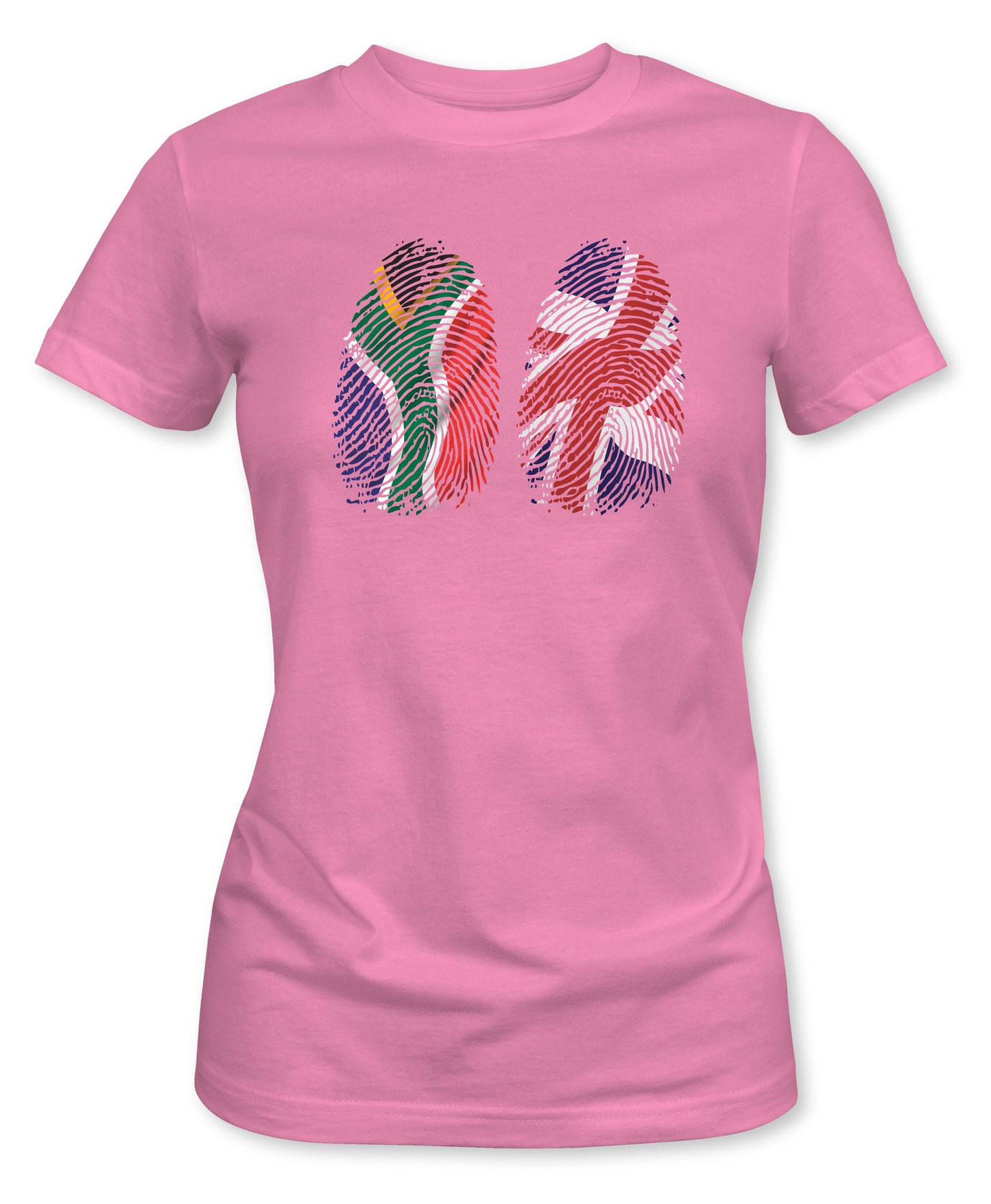 Ladies Fit SA/UK Dual Fingerprints T-Shirt