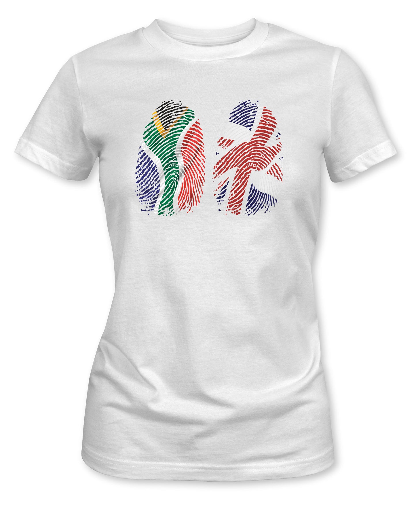 Ladies Fit SA/UK Dual Fingerprints T-Shirt