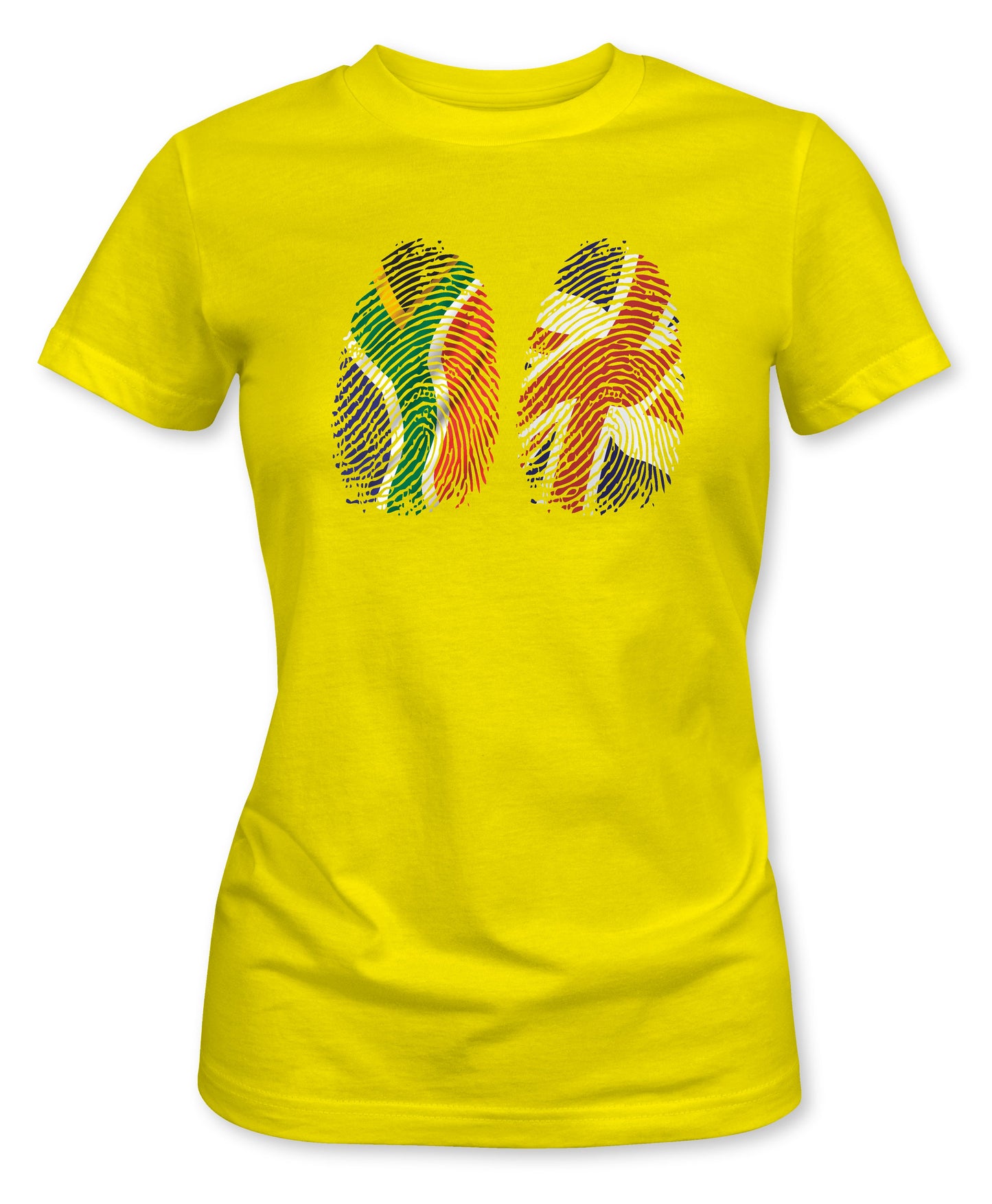 Ladies Fit SA/UK Dual Fingerprints T-Shirt