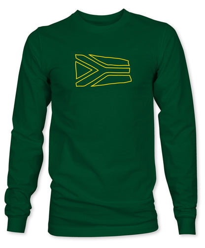 Unisex / Mens Arty South African Flag Long Sleeve T-Shirt