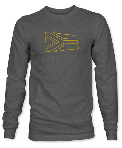 Unisex / Mens Arty South African Flag Long Sleeve T-Shirt