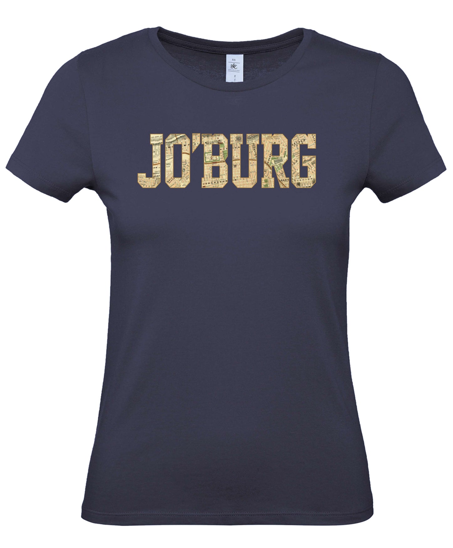 Ladies Fit Jo'berg Retro Map T-Shirt