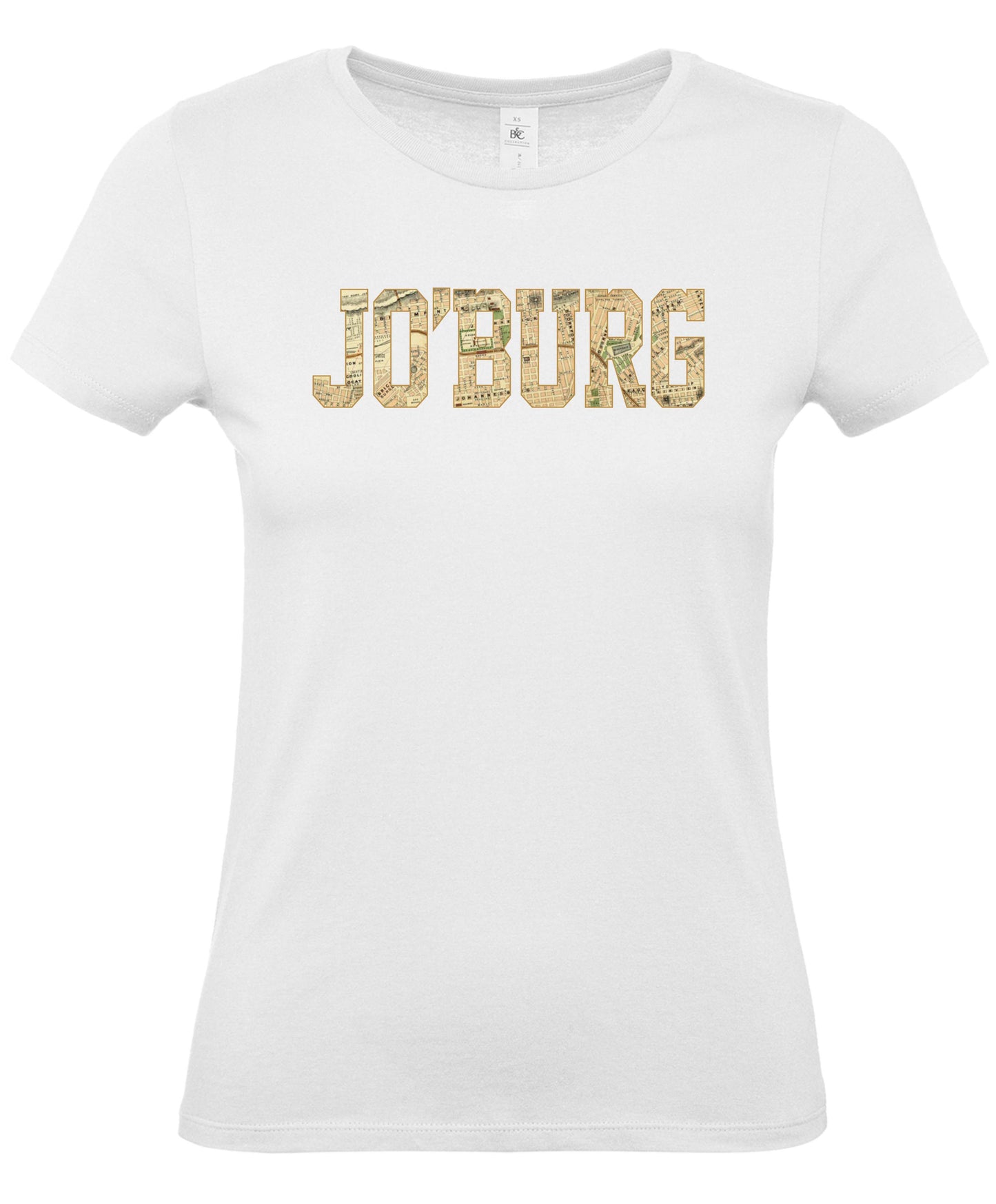 Ladies Fit Jo'berg Retro Map T-Shirt