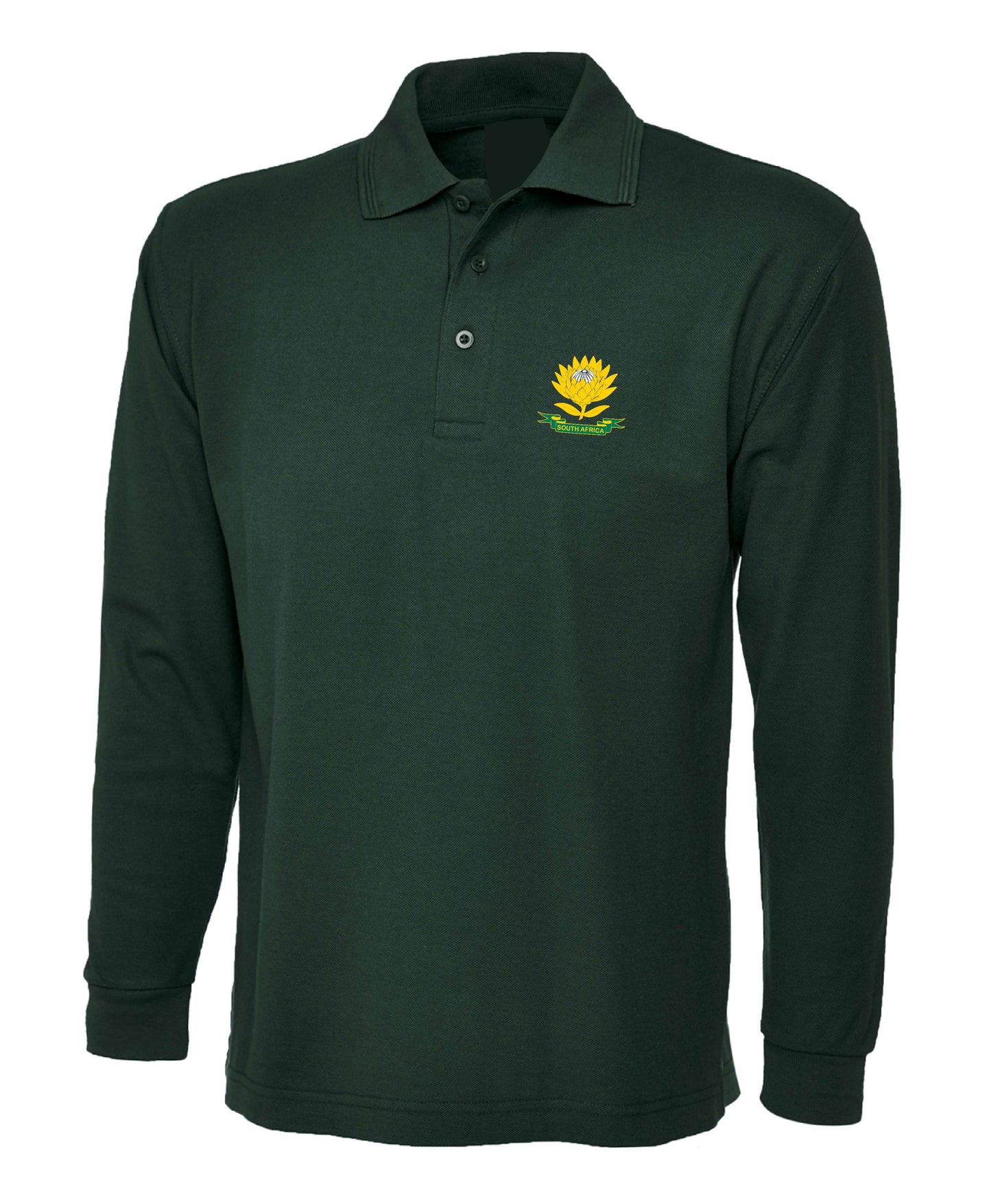Protea South Africa Embroidered Long Sleeve Polo Shirt