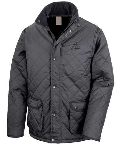 Unisex Diamond Quilted Embroidered Rugby Jacket