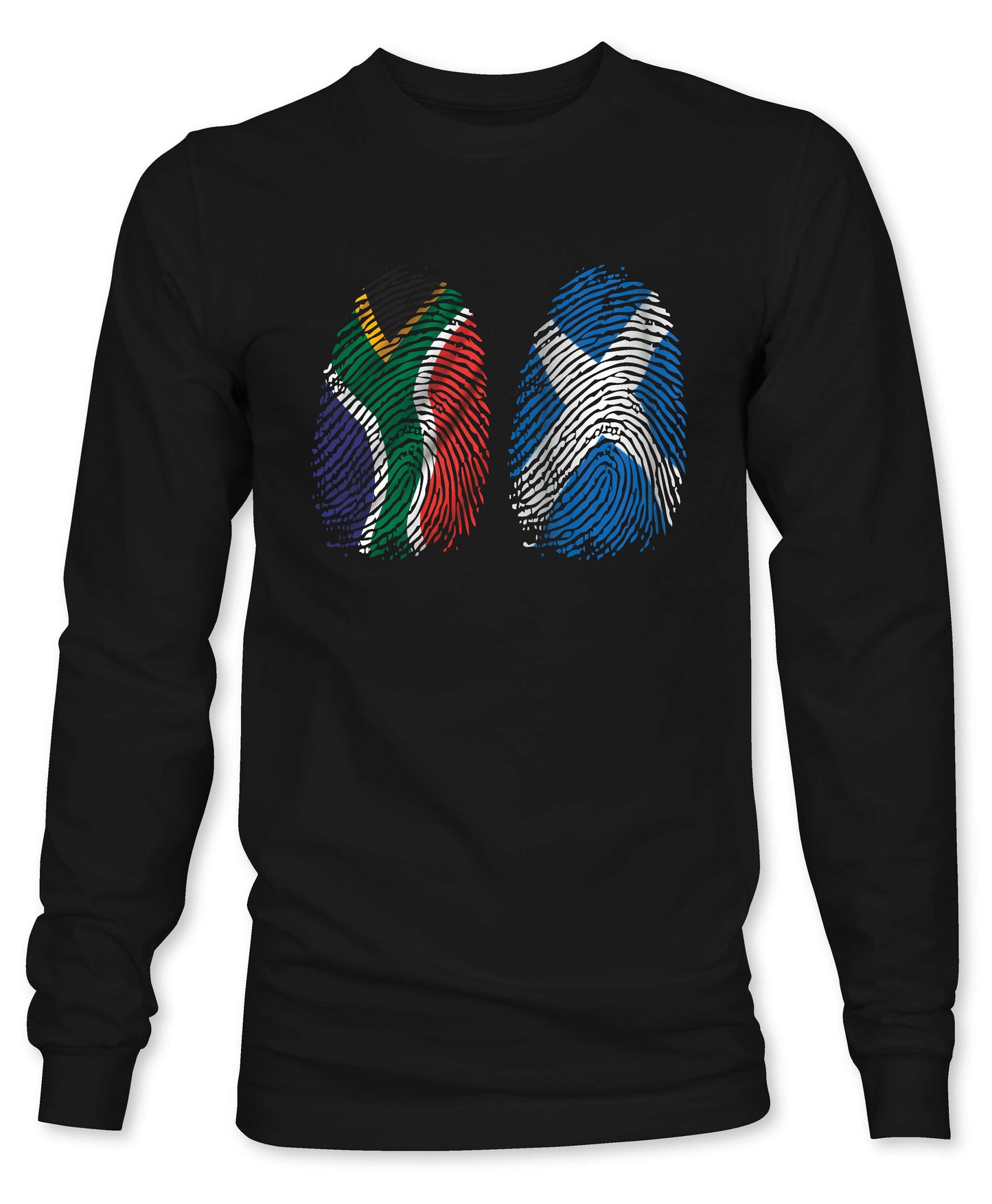 Unisex SA/SCOTLAND Dual Fingerprints Long Sleeve T-Shirt