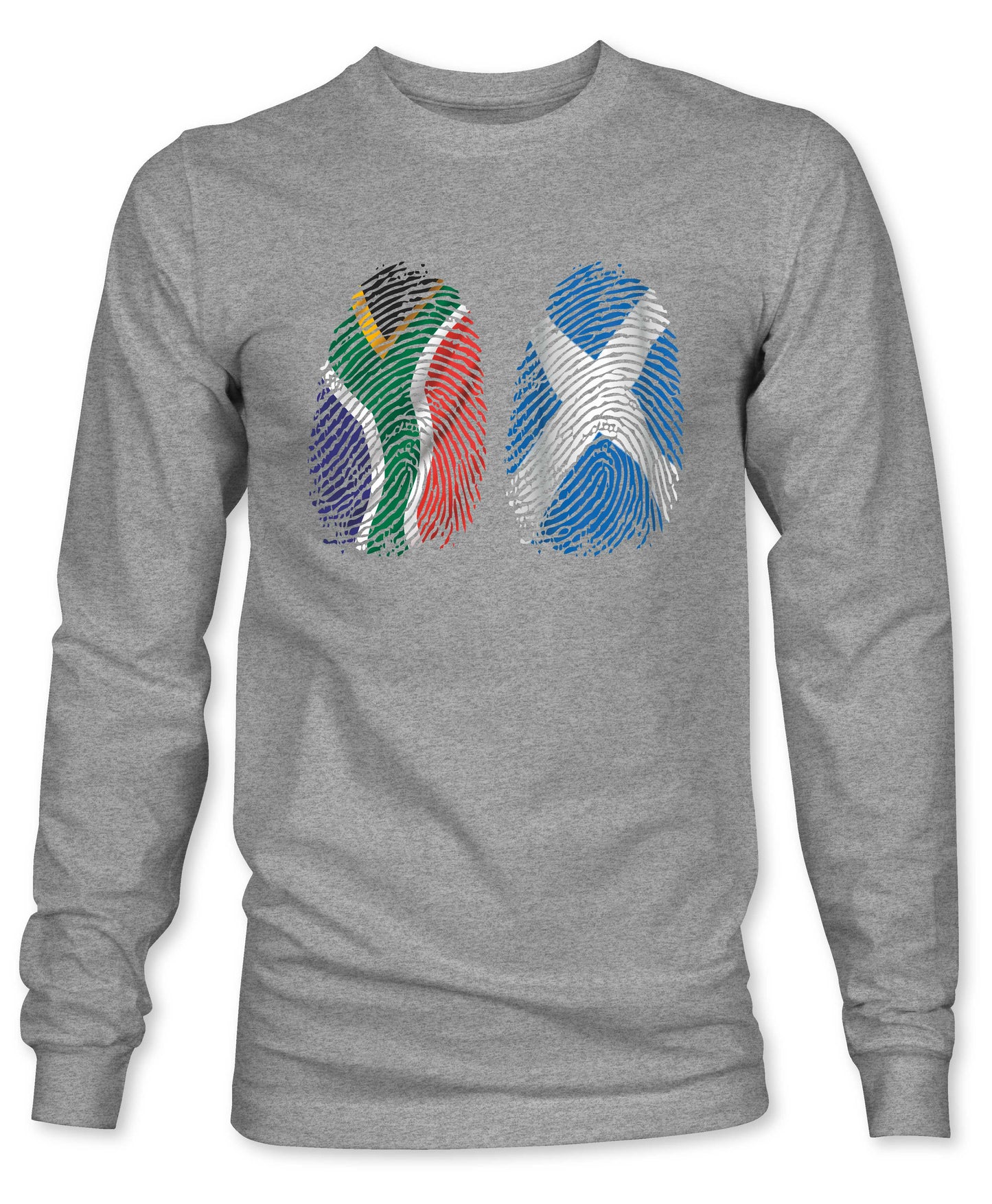 Unisex SA/SCOTLAND Dual Fingerprints Long Sleeve T-Shirt