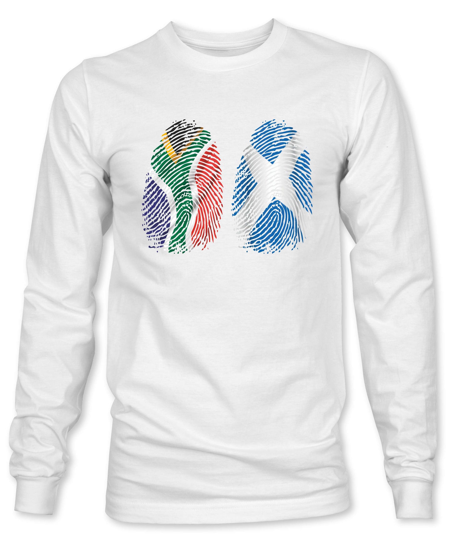 Unisex SA/SCOTLAND Dual Fingerprints Long Sleeve T-Shirt