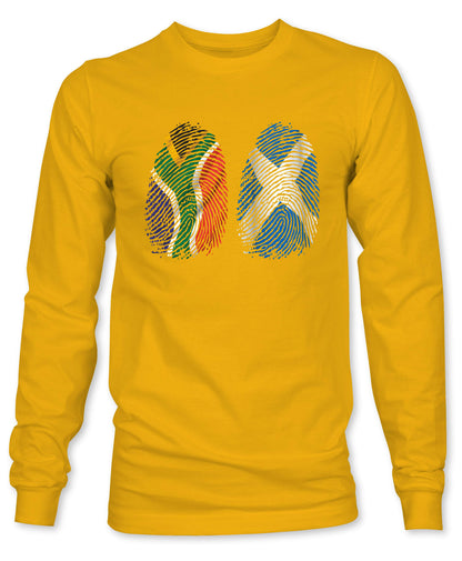 Unisex SA/SCOTLAND Dual Fingerprints Long Sleeve T-Shirt