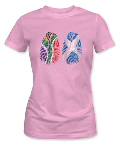 Ladies Fit SA/SCOTLAND Dual Fingerprints T-Shirt