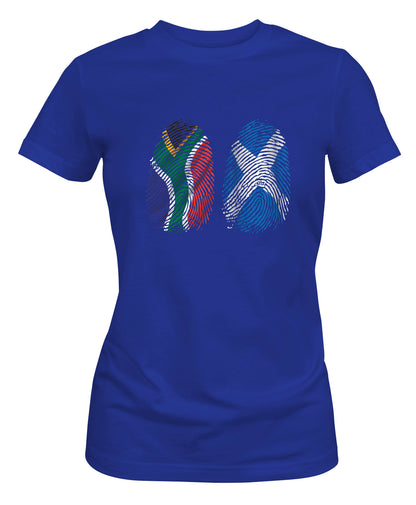 Ladies Fit SA/SCOTLAND Dual Fingerprints T-Shirt