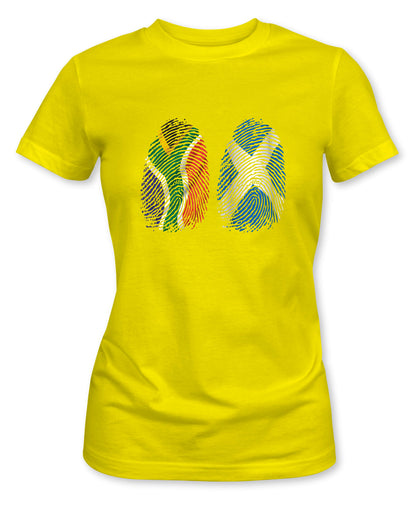 Ladies Fit SA/SCOTLAND Dual Fingerprints T-Shirt
