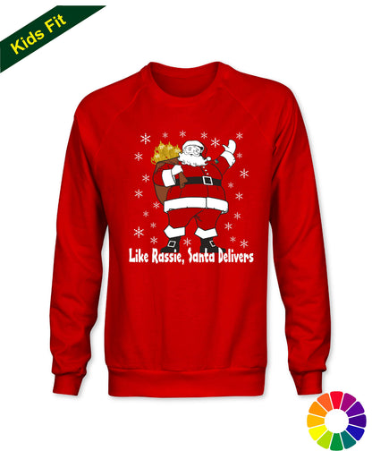 Kids Merry Christmas Cartoon - Childrens South African Rugby Christmas Sweatshirt