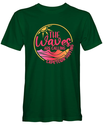 Mens Waves Calling Surfing T-Shirt